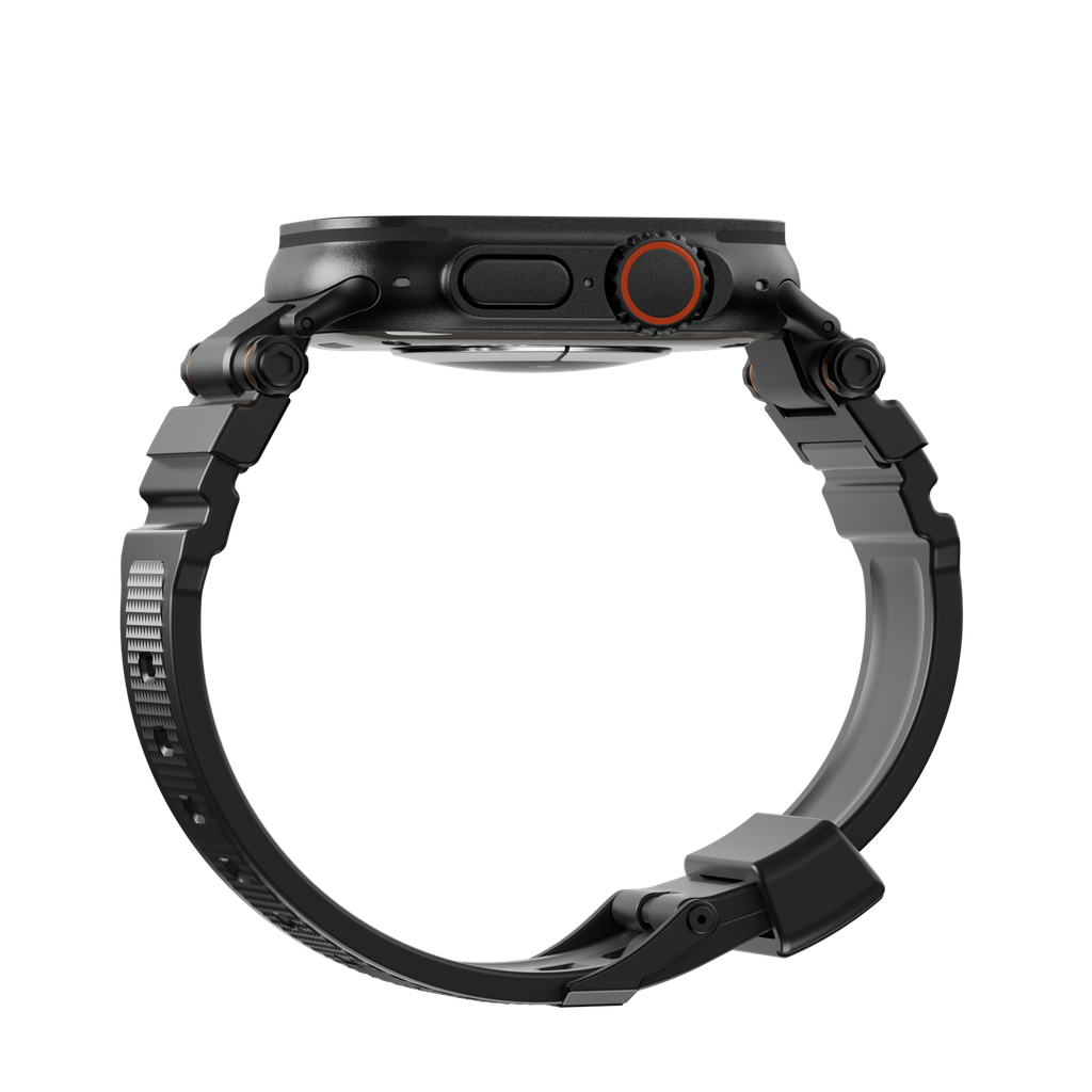 Switcheasy Rugged Silicone Watch Band For Apple Watch 44/45/46/49Mm-Black