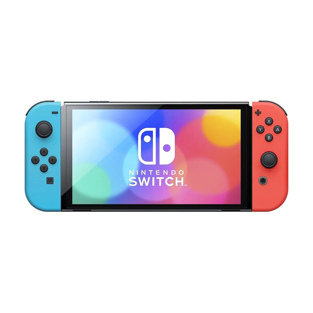 Nintendo Switch Console OLED with Neon Red & Neon Blue