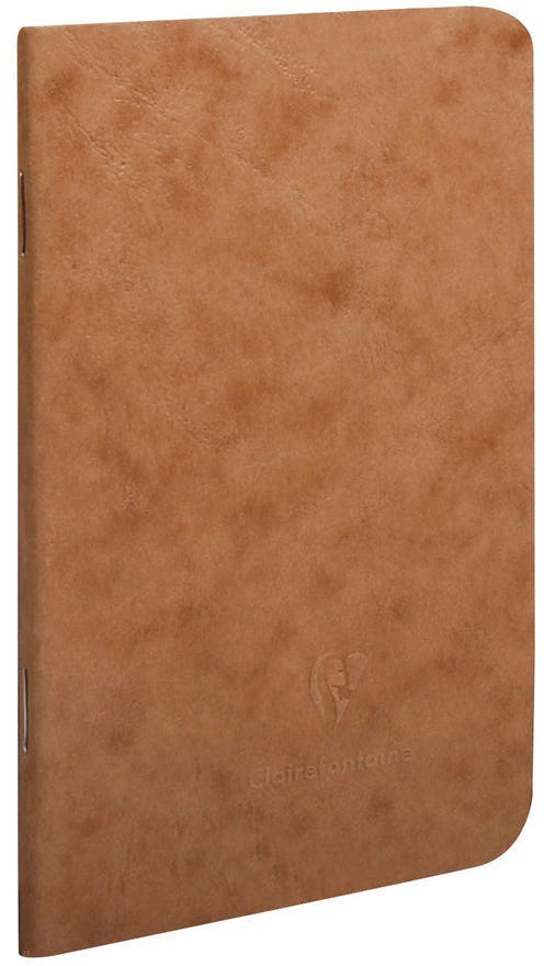 Age Bag, Stapled Small Notebook 9X14Cm 48 Sheets Lined Tobacco