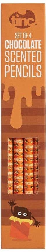 Set of 4 chocolate scented pencils