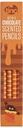 Set of 4 chocolate scented pencils