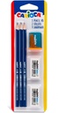Lead Pencil HB Set of 3Pcs,with Eraser & Sharpener, Carioca
