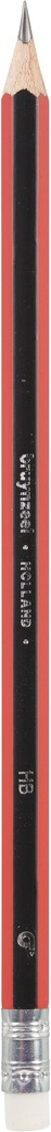 Bruynzeel HB Graphite Pencils + Eraser Black/Red