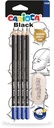 CARIOCA Black Lead Pencil HB bl. 4pcs + Eraser
