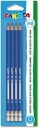CARIOCA HB Black Lead Pencil with Eraser bl. 4pcs