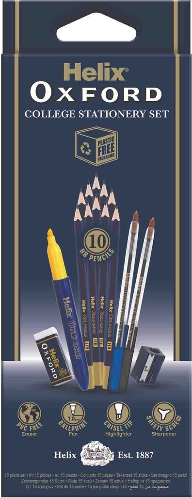 Oxford College Stationery 15 pcs Set