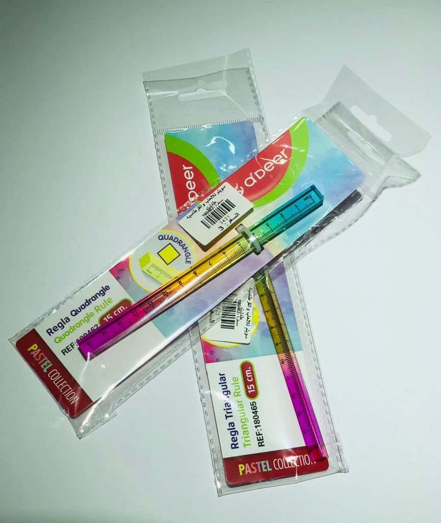 Ruler 15cm Rectangular 3D Pastel Collection