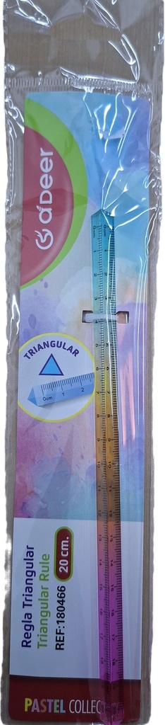 Ruler 20cm Triangle 3D Pastel Collection