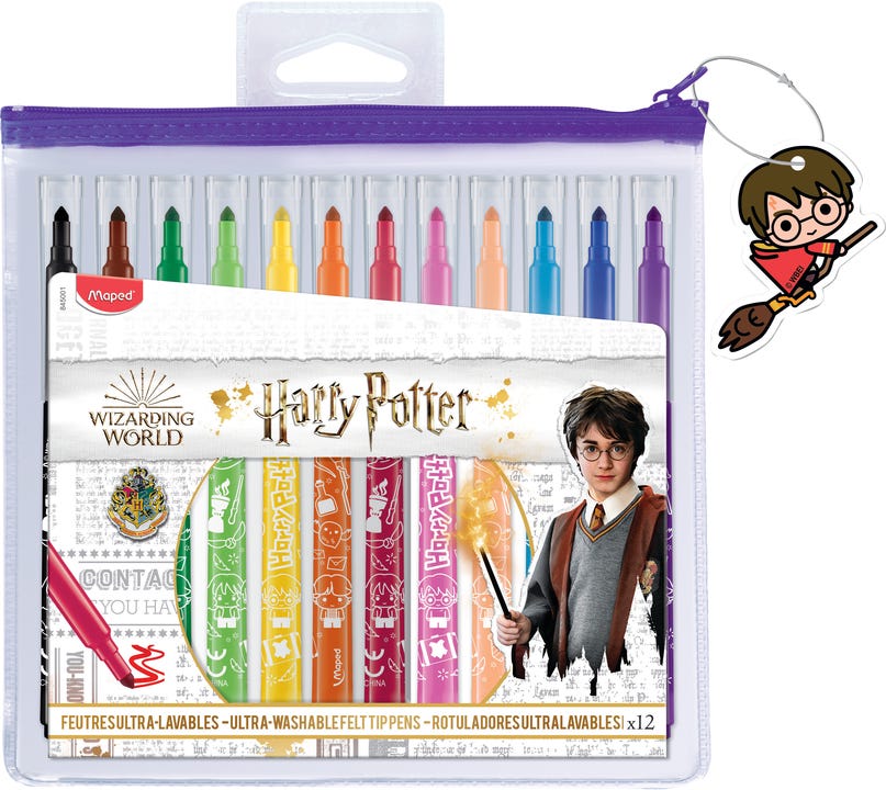 Felt tip pens HARRY POTTER Set=12Clr