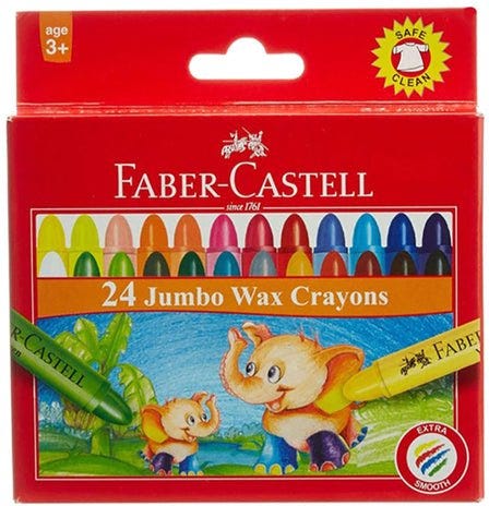 Faber-Castell Jumbo Wax Crayons 24 Color 90Mm