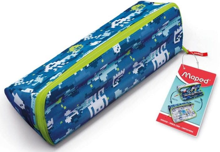 Maped Pencil Case Empty Pattern Blue