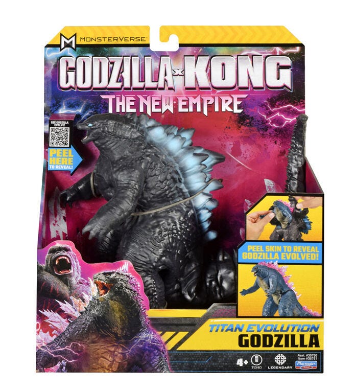 Godzilla x Kong Dlx Fig. 7" - Titan Evolution Godzilla Peel Skin