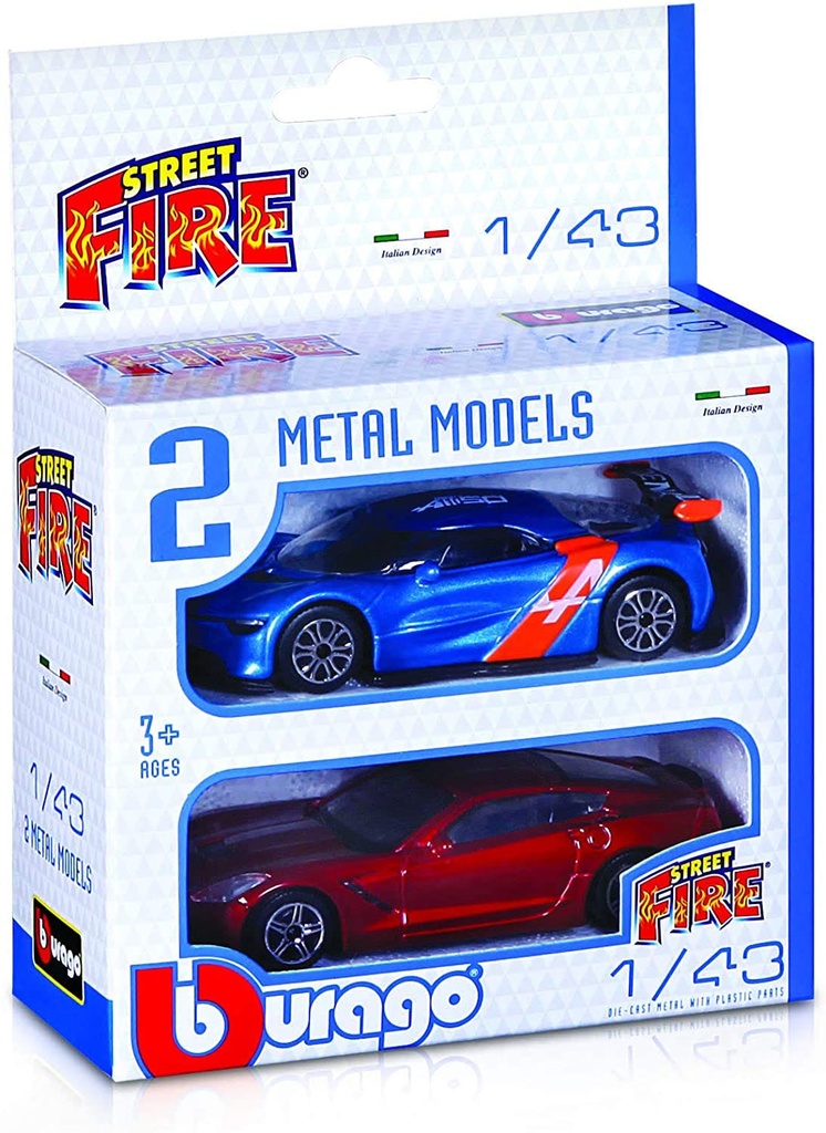 Bburago 1/43 Str Fire 2-Pk. Ass.47530002