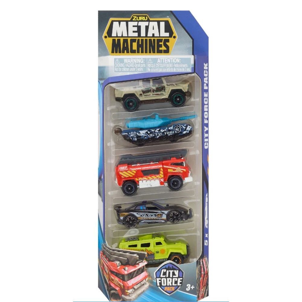 Metal Machines-Cars-Series 2 Multi Pack Car 5Pk City Force Pack