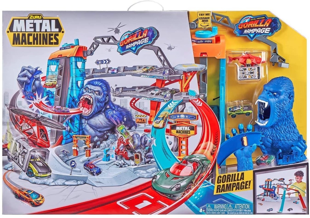 Zuru Metal Machines-Playset-Series 1Gorilla Attackmedium,Bulk,2Pcs,No Inner,Std Color