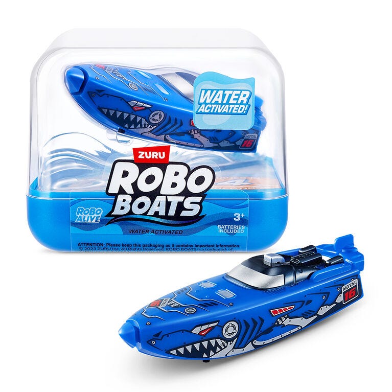 S001-ZURU ROBO ALIVE – ROBOTIC BOAT-SERIES 1,4Facing24pcs/PDQ,48PCS/CTN,STD Color Asst