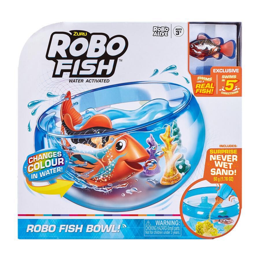 Zuru Robo Alive -Robotic-Robo Fish Series 1 Playset,Bulk,6Pcs,Noinner,Std Color Assortment 