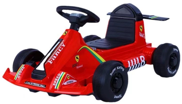 Mini Karting Car Remote Control LED Digital display, power display,Motor 390#dual drive,12V 4ah Red