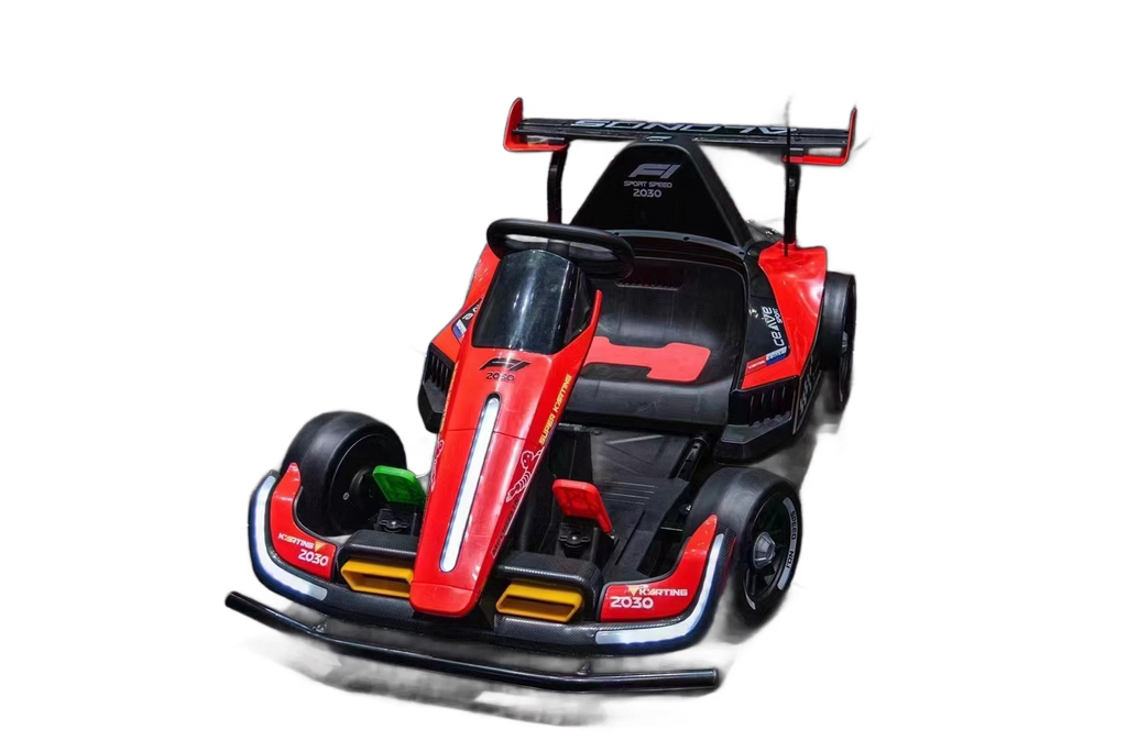 Karting Car Remote Control LED Digital display, power display,Motor 550#dual drive 380W steering mo Red