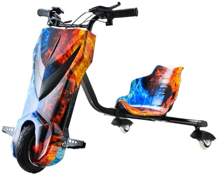 MINI Electric Scooter Drift Trike, remote key,3 speed, Range:8-15KM 36V- 250W, Tier 5.5" Orange