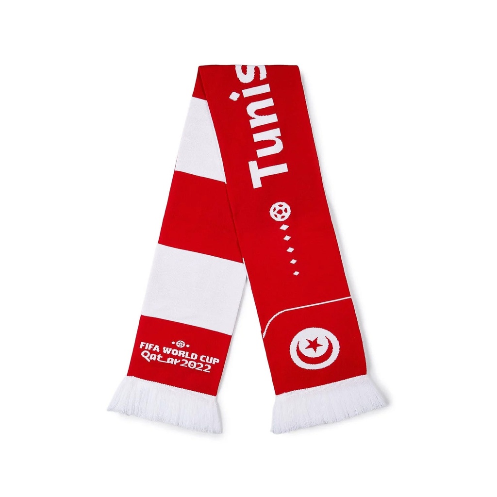 TUNISIA SCARF KNITTED UNISEX ONE SIZE RED