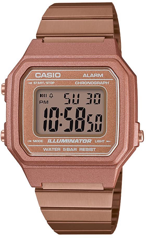 Watch Digital Type - Chrome Plated Resin - Rose Gold - WR 50M B650WC-5ADF
