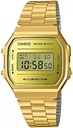 Watch Digital Type - Chrome Plated Resin - Gold - WR 50M A168WEGM-9DF