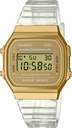 Watch Digital Type - Resin Band - Transparent Gold - WR 50M A168XESG-9ADF