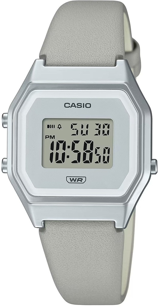 Watch Digital Type - Genuine Leather Band - Grey - WR 50M LA680WEL-8DF