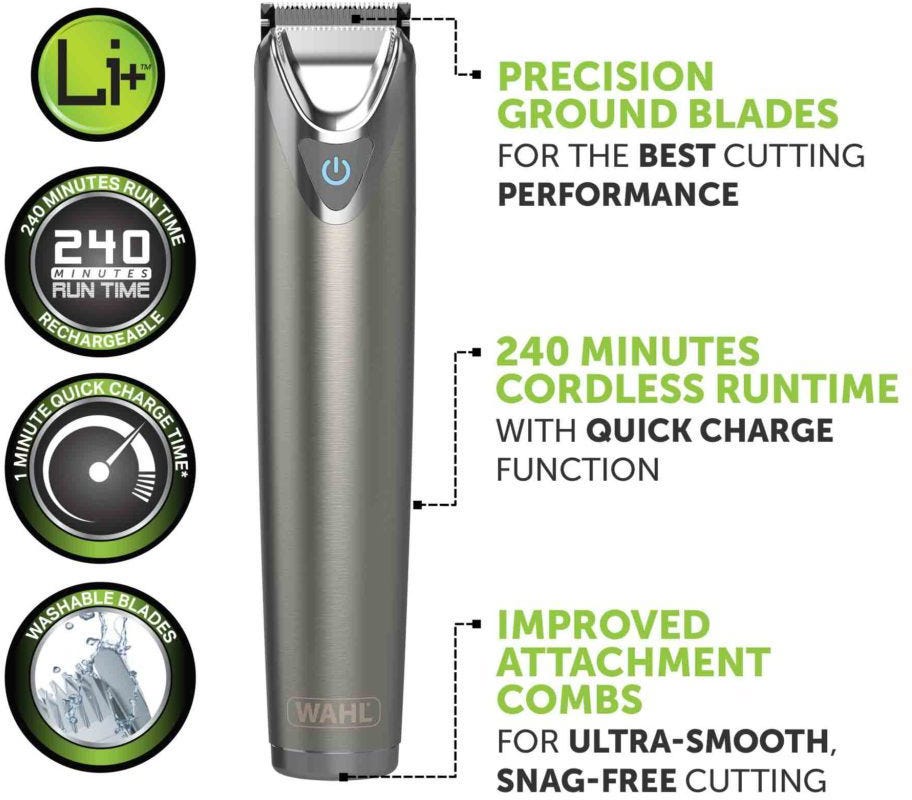 Wahl Stainless Steel Lithium trimmer Recharge