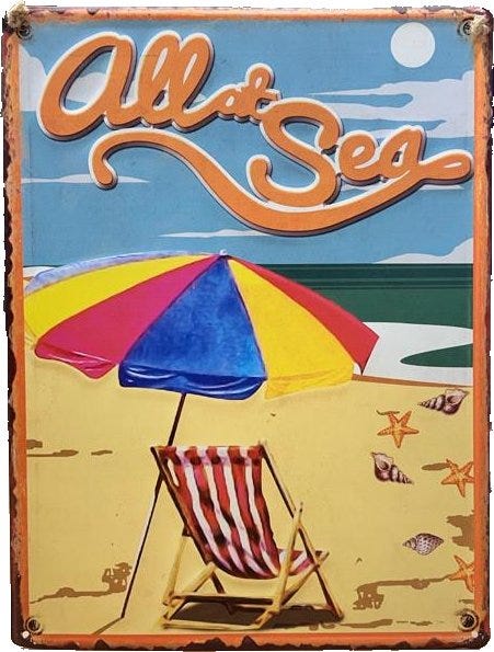 VINTAGE METAL SIGN- L