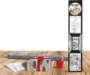 Wrapping Paper Set Of 2 Roll, 2Mx70Cm & Color Pencils, Greeting Cards, Gift Envelope