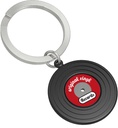 Music Fashion Vinyl Design - Zinc Alloy Matt Black Painted With Steel Multi Color Center