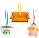FRIENDS - TURKEY, SOFA AND CENTRAL PERK MUG SET OF 3 CHRISTMAS ORNAMENTS