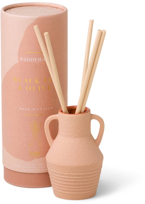 Santorini 4fl oz Pink Ceramic Diffuser Black Fig & Olive
