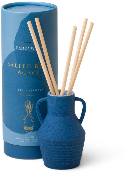 Santorini 4fl oz Blue Ceramic Diffuser Blue Agave