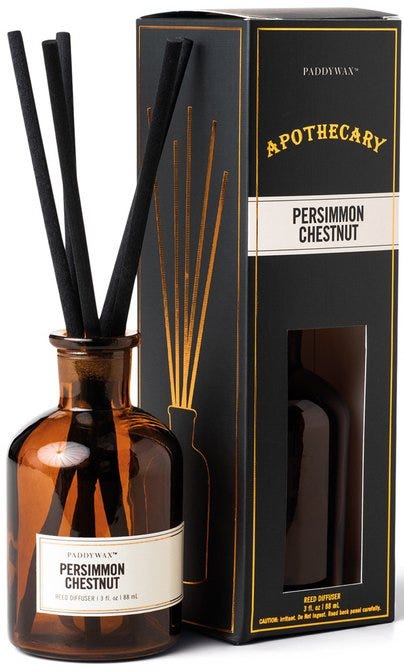 Apothecary Amber Glass Diffuser 3fl oz./88ml - Persimmon & Chestnut
