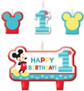 Mickey Fun To Be One Birthday Candle Set 4Pcs