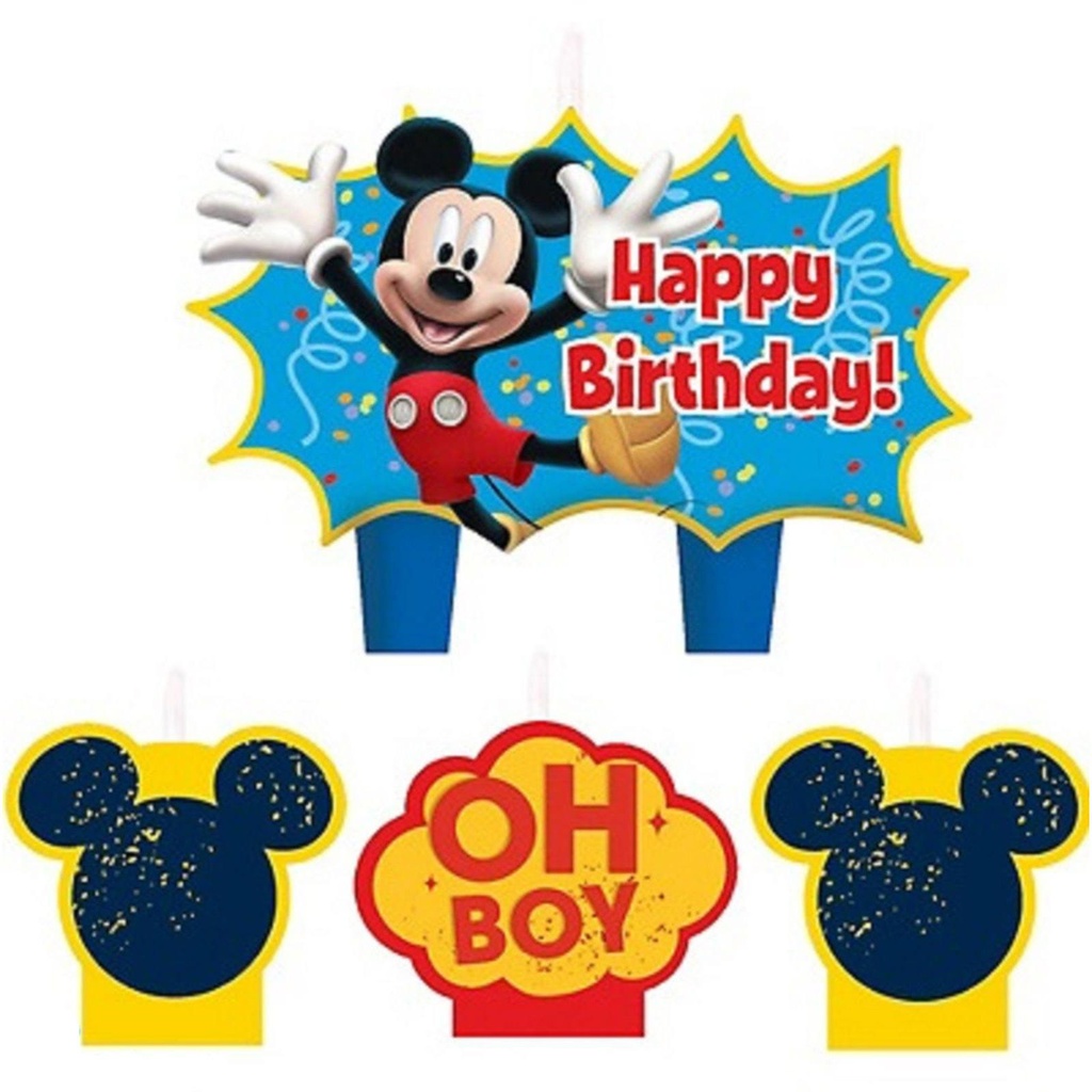 Mickey Mouse Molded Cake Candle Set