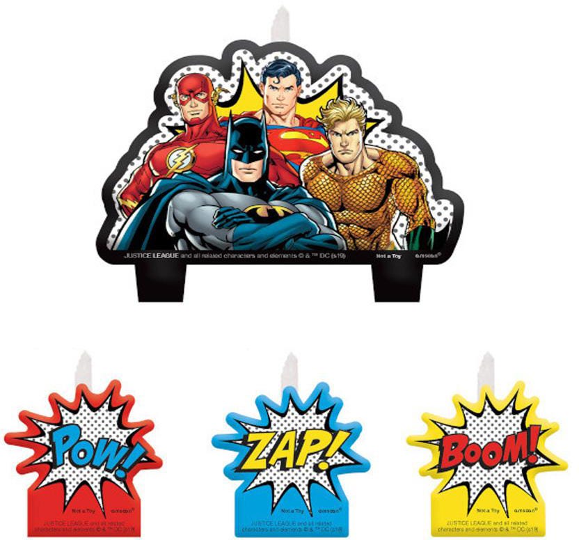 Justice League Heroes Unite Birthday Candle Set