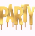 Party Gold Metallic Pick Candles