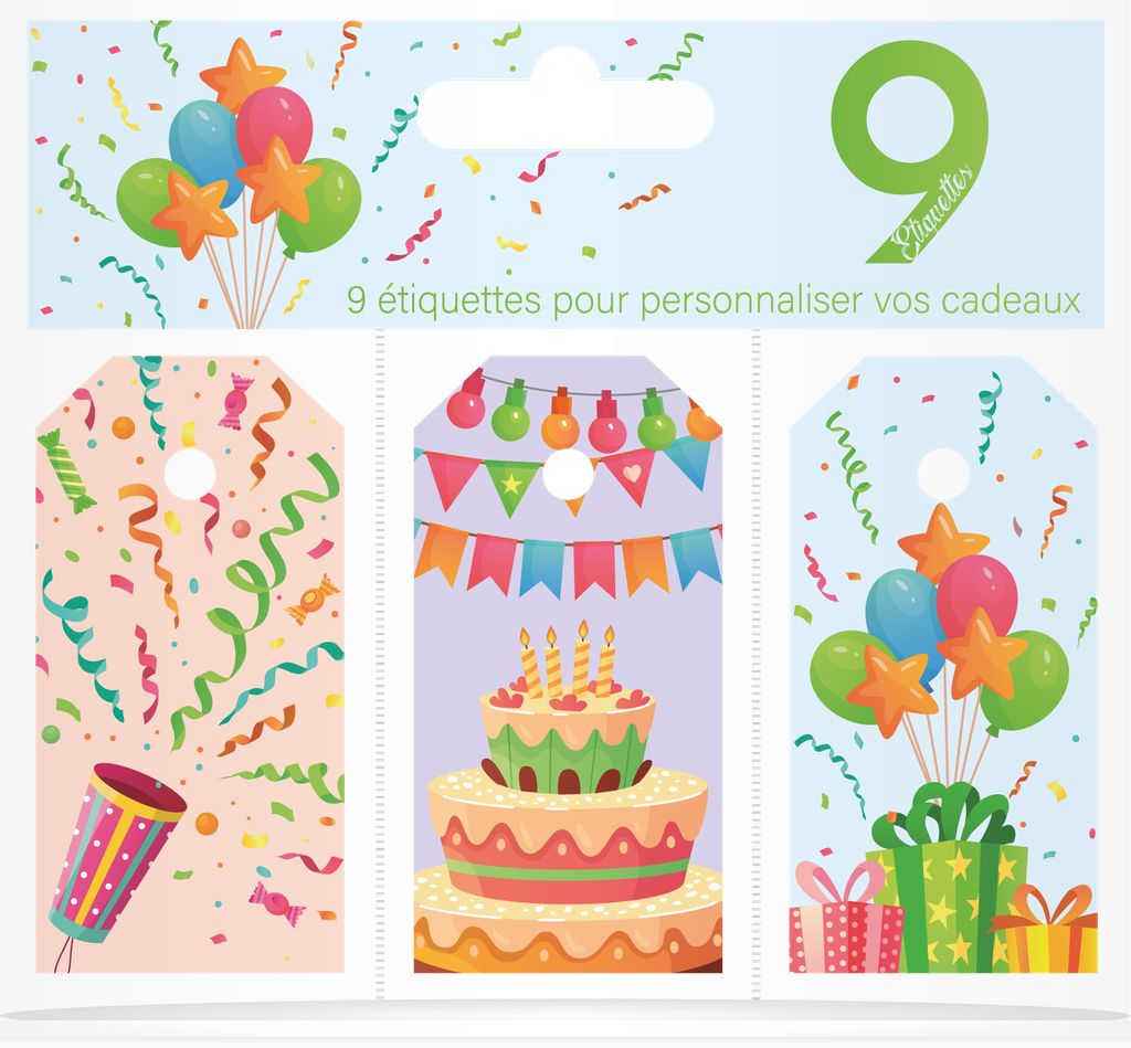 Tags Hang Set Of 9Pcs