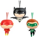 DC COMICS - BATMAN, FLASH AND GREEN LANTERN SET OF 3 CHRISTMAS ORNAMENTS