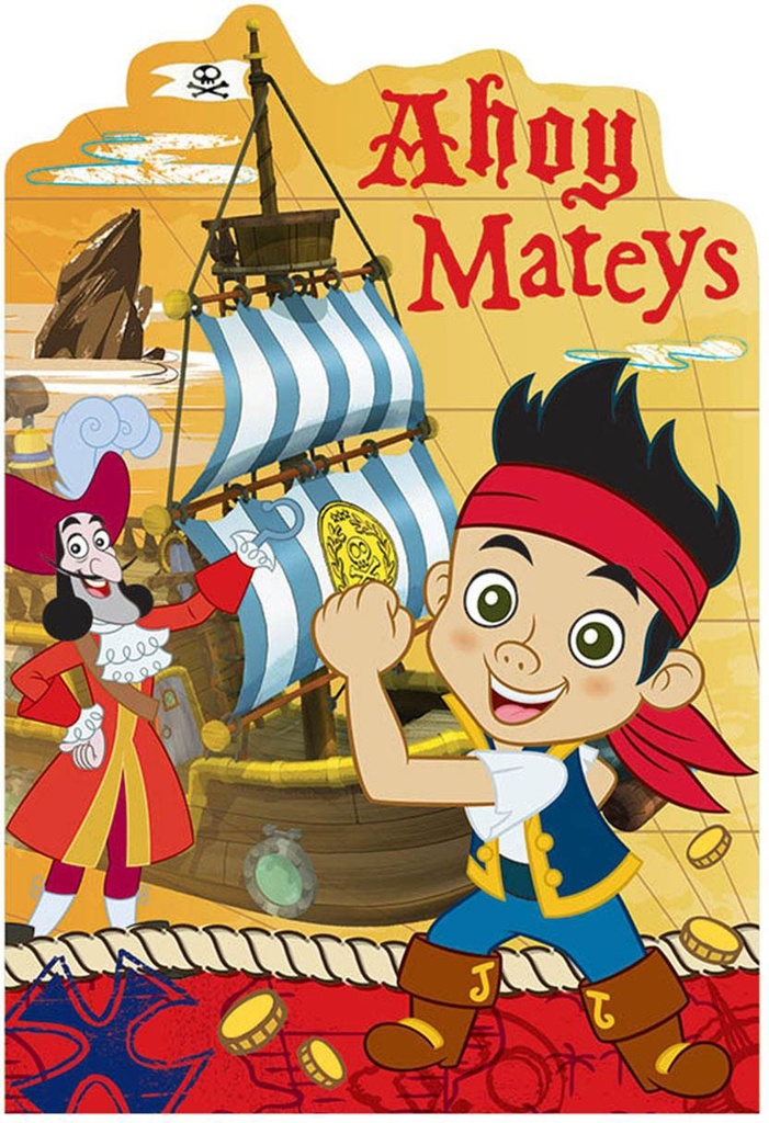 Jake And The Neverland Pirates Invitations 8Pcs