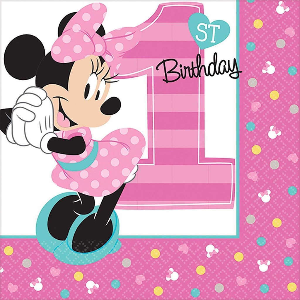 Minnie Fun To Be One Beverage Napkin, 16Pcs