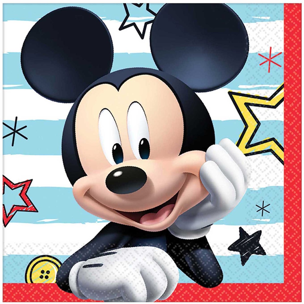 Mickey On The Go Beverage Napkin 16Pcs
