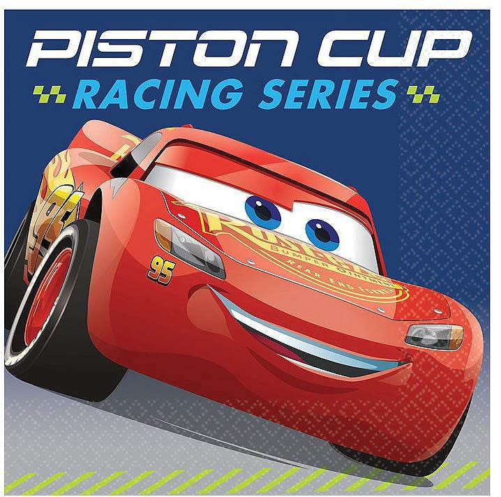 Cars 3 Beverage Napkin, 16Pcs
