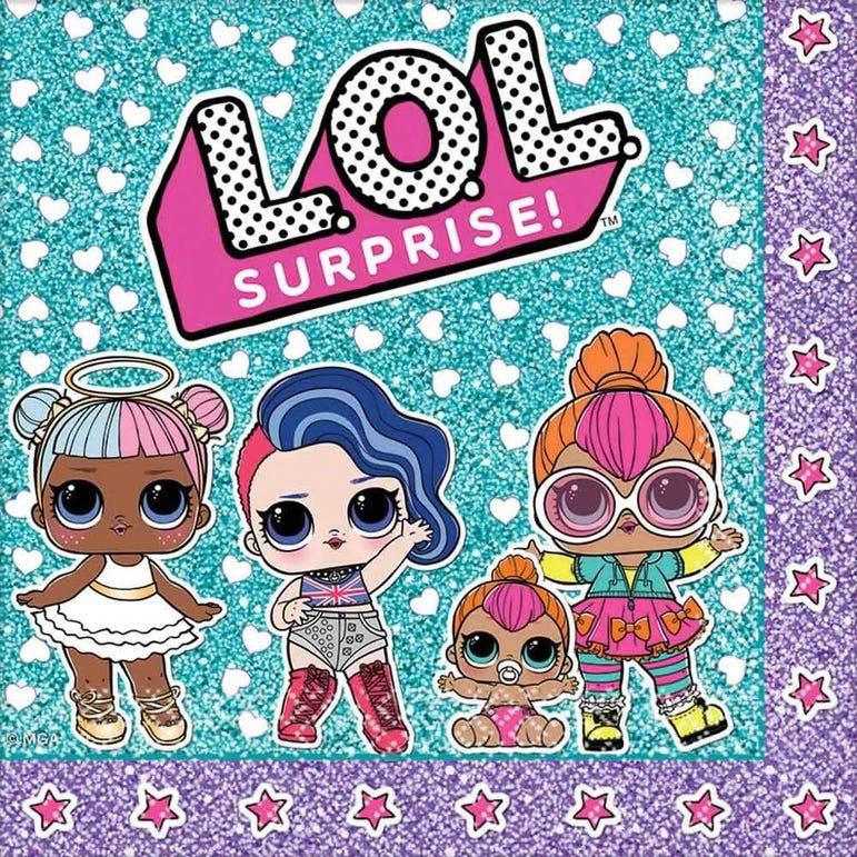 Lol Surprise Lunch Napkins, 16Pcs