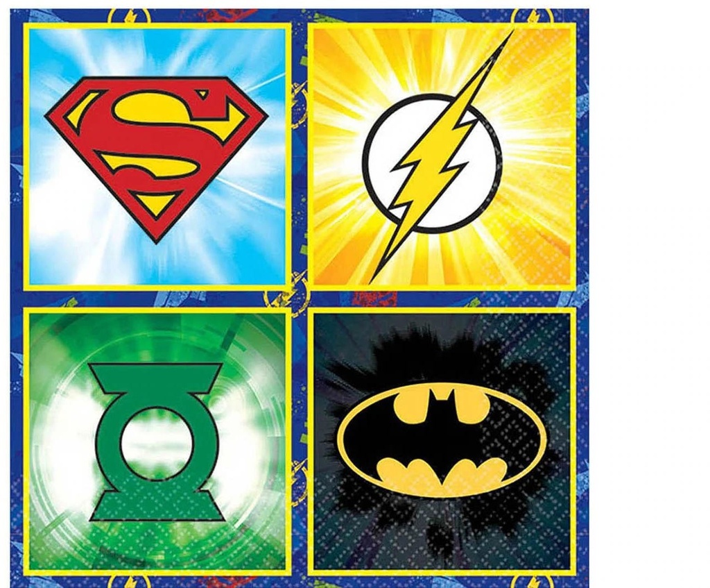 Justice League Beverage Tissues 16Pcs