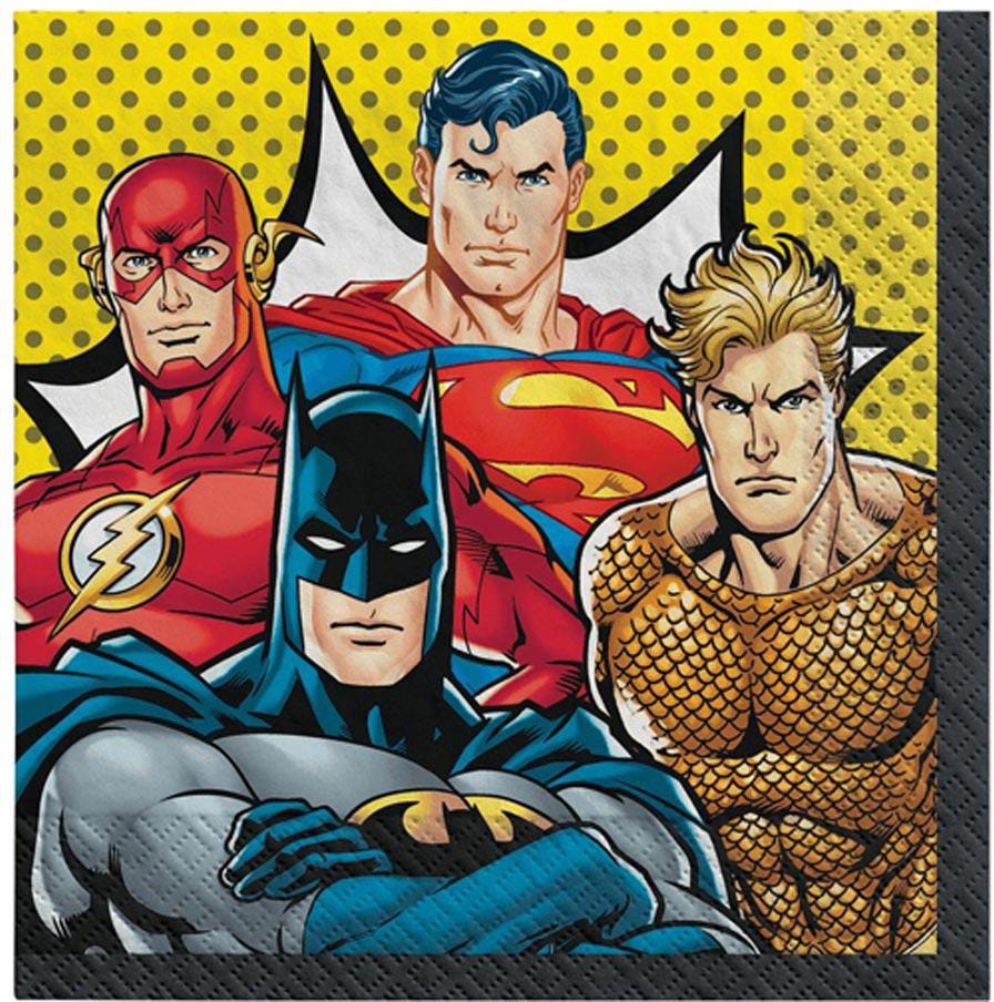 Justice League Lunch Napkins, 16Pcs